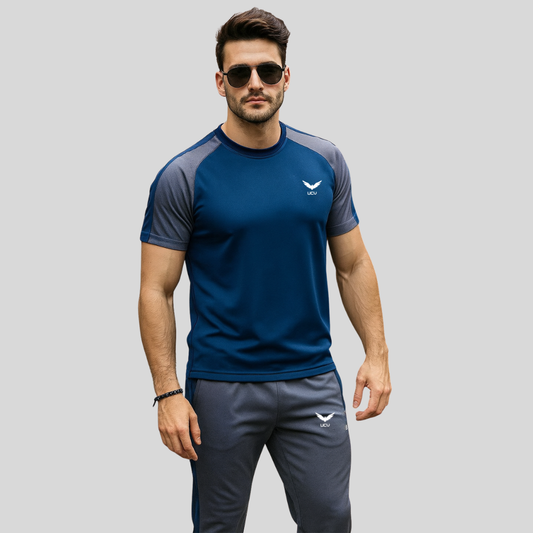 Men’s Stylish Full Track Suit – Active & Casual Wear blue and grey color
