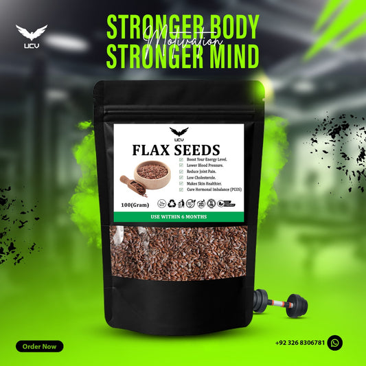 UCV Flax Seeds — Omega-3 Rich Superfood for Heart, Skin & Hormonal Balance 100 GM