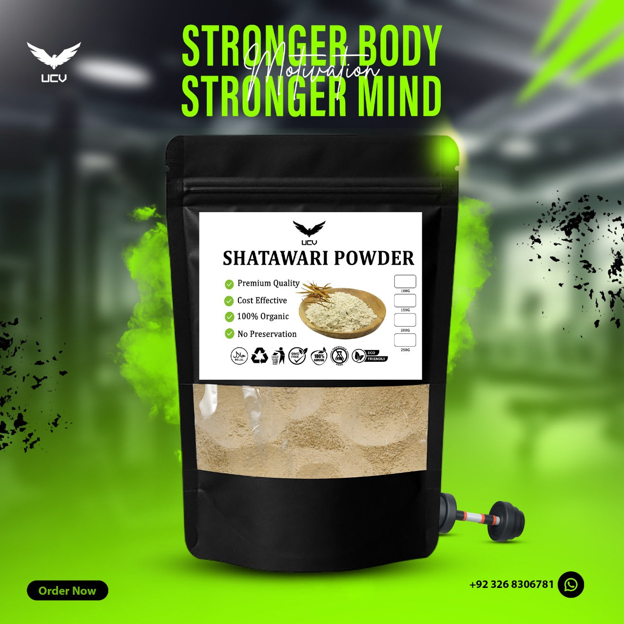 UCV Shatawari Powder — Pure, Organic 100 gm
